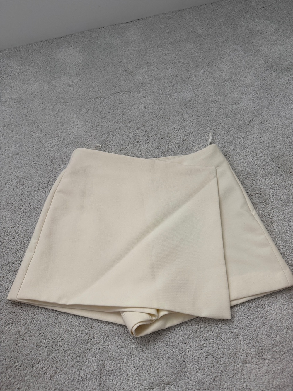 Zara Cream Wrap Skort